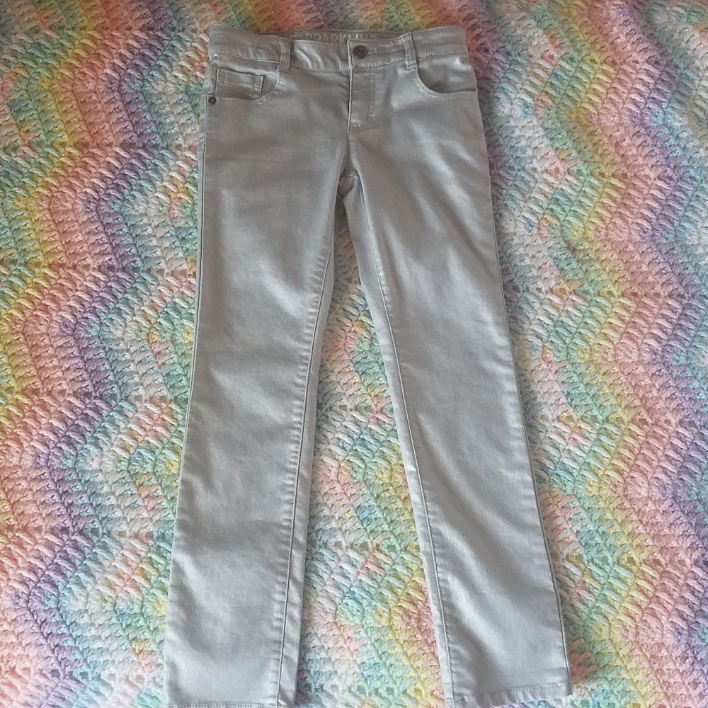 Silver Skinny Jeans by Crazy 8 - Sz 8